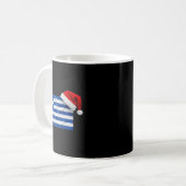 Mug Greek Flag Santa Hat Funny Greece Christmas Holida (Devant gauche)