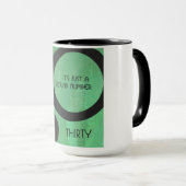 Mug Green 30 Décennie Anniversaire (Devant droit)