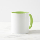Mug Green Abstraction with Twisted Red Square (Devant droit)