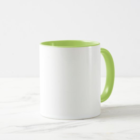 Mug Green Abstraction with Twisted Red Square (Devant droit)