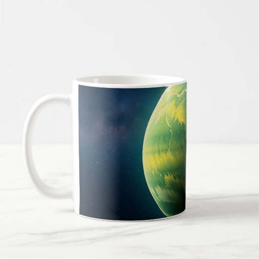Mug Green and Yellow Planet (Gauche)