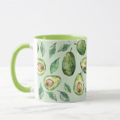Mug Green Avocados & Leaves (Gauche)