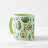 Mug Green Avocados & Leaves (Devant gauche)