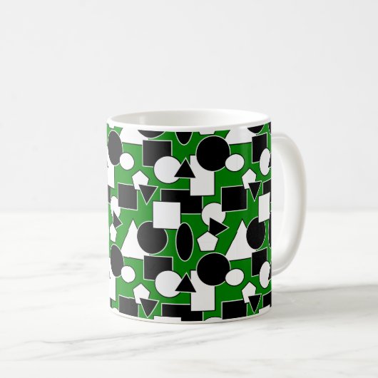 Mug Green Bauhaus Collage (Devant droit)