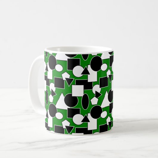 Mug Green Bauhaus Collage (Devant gauche)