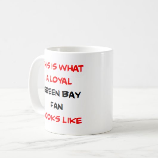 Mug green bay fan, loyal (Devant gauche)
