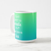 Mug Green Blue Gradient Créer des trucs et boire du th (Devant gauche)