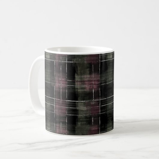 Mug Green Burgundy Stripes (Devant gauche)