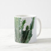 Mug Green Cactus : minimaliste Arrière - plan blanc (Devant droit)