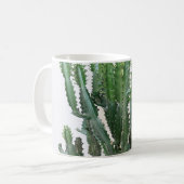 Mug Green Cactus : minimaliste Arrière - plan blanc (Devant gauche)