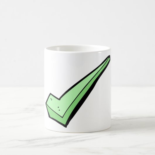 Mug Green Check Mark Tick Symbol (Centre)