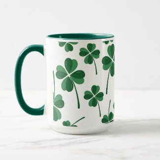 Mug green clovers lucky