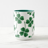 Mug green clovers lucky (Centre)