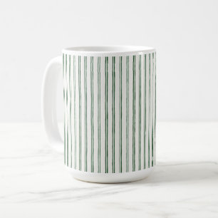 Mug Green Cream Stripes Noël