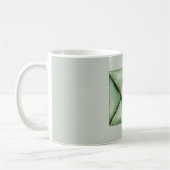 Mug Green Envelope Pink Love Heart (Gauche)