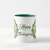 Mug Green Fall Wreath Flora Bon thanksgiving Feuille (Centre)