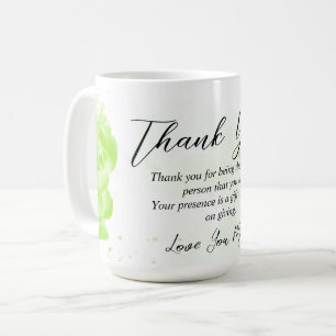 Mug Green Floral Merci Maman Idée cadeau