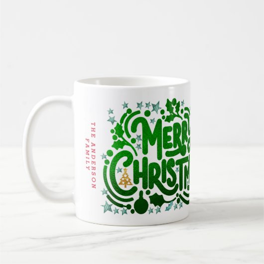 Mug Green Foils Joyeux Noël (Gauche)