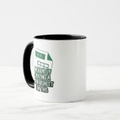Mug Green Funny Excel Création silencieuse d'une feuil (Devant gauche)