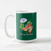 Mug Green Funy Joyeux dessin de chili de Noël (Gauche)