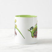 Mug Green Gecko Tribal Purple (Centre)