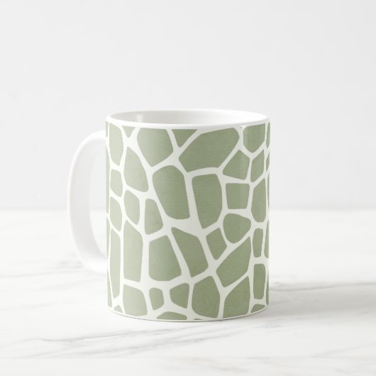 Mug Green Giraffe Print (Devant gauche)