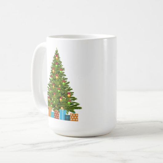 Mug Green, Gold, and Gifts with Green Tree (Devant gauche)