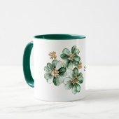 Mug Green Gold Glitter Shamrock St. Patrick's Day (Devant gauche)