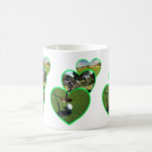 Mug Green Golf Hearts Design, (Centre)