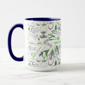 Mug Green Golf Icons Motif (Gauche)