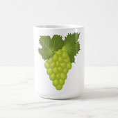 Mug Green Grapes Vine Leaves Fresh Fruit