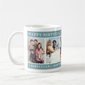 Mug  Green Happy Birthday Best Dad Ever Photo Collage (Gauche)