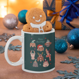 Mug Green Happy Howlidays Chiens de vacances