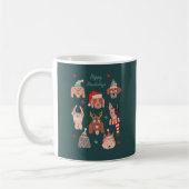 Mug Green Happy Howlidays Chiens de vacances (Gauche)
