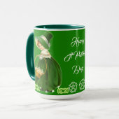 Mug Green Happy Jour de la Saint Patrick Petite fille  (Devant gauche)