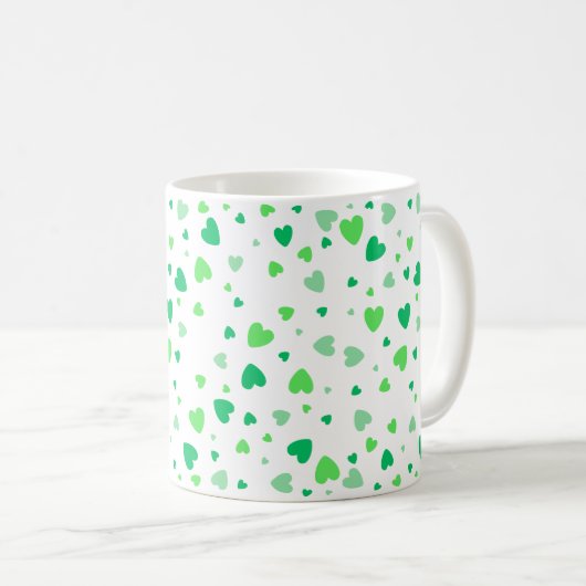 Mug Green Hearts (Devant droit)