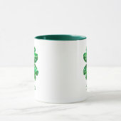 Mug Green Hearts Shamrock personnalisé (Centre)