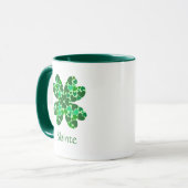 Mug Green Hearts Shamrock personnalisé (Devant gauche)