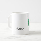 Mug Green Hummingbird Nom personnalisé (Devant gauche)