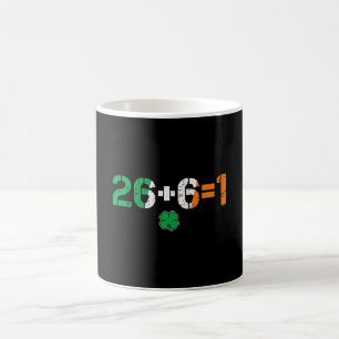 Mug Green Irish Unity 26 + 6 = 1 Saint Paddy Day Irlan