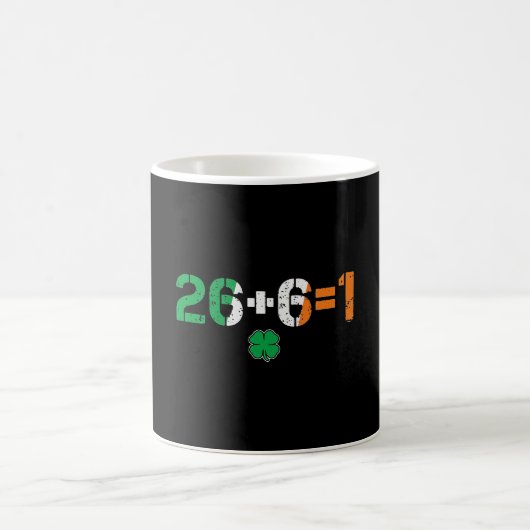 Mug Green Irish Unity 26 + 6 = 1 Saint Paddy Day Irlan (Centre)