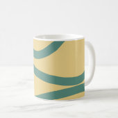 Mug – Green Lines on Yellow (Devant droit)