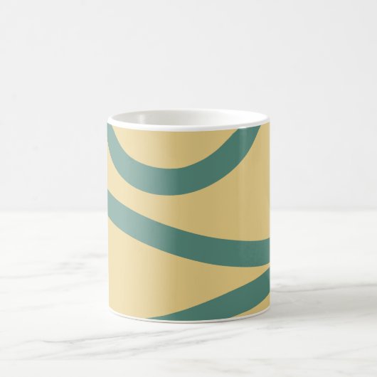 Mug – Green Lines on Yellow (Centre)