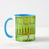 Mug Green Menorah Peace Love Hanoukka Script moderne (Gauche)