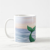 Mug Green Mermaid Tail Ocean Sunset (Gauche)