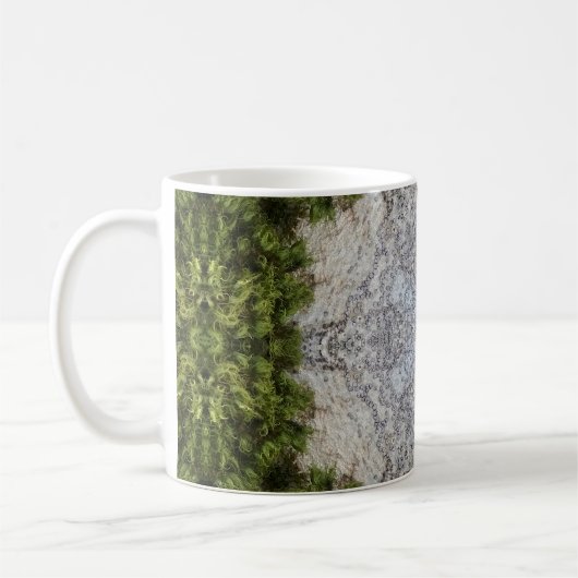 Mug Green Moss & Earth Nature Art (Gauche)
