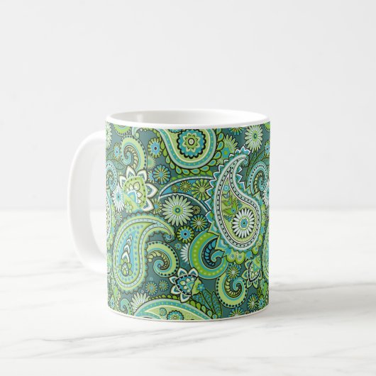 Mug Green Paisley (Devant gauche)