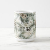Mug Green Pine Cones Christmas (Centre)