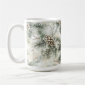 Mug Green  Pine Cones Christmas (Gauche)