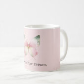 Mug Green Pink White Mint Butterfly (Devant droit)